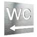 Semn cu wc la stanga